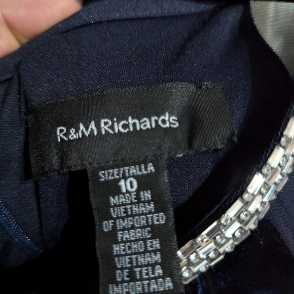 Velvety Blue Formal Winter Dress - Picture 5 of 12